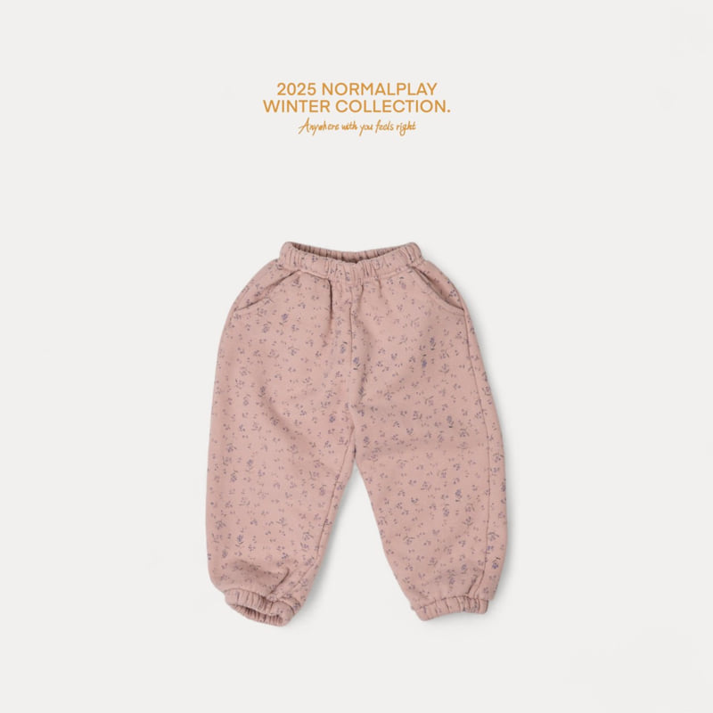 Normalplay - Korean Children Fashion - #magicofchildhood - Violet Flower Jogger Pants - 6