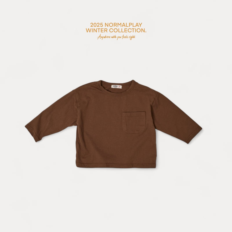 Normalplay - Korean Children Fashion - #magicofchildhood - Pocket Peach Tee - 4