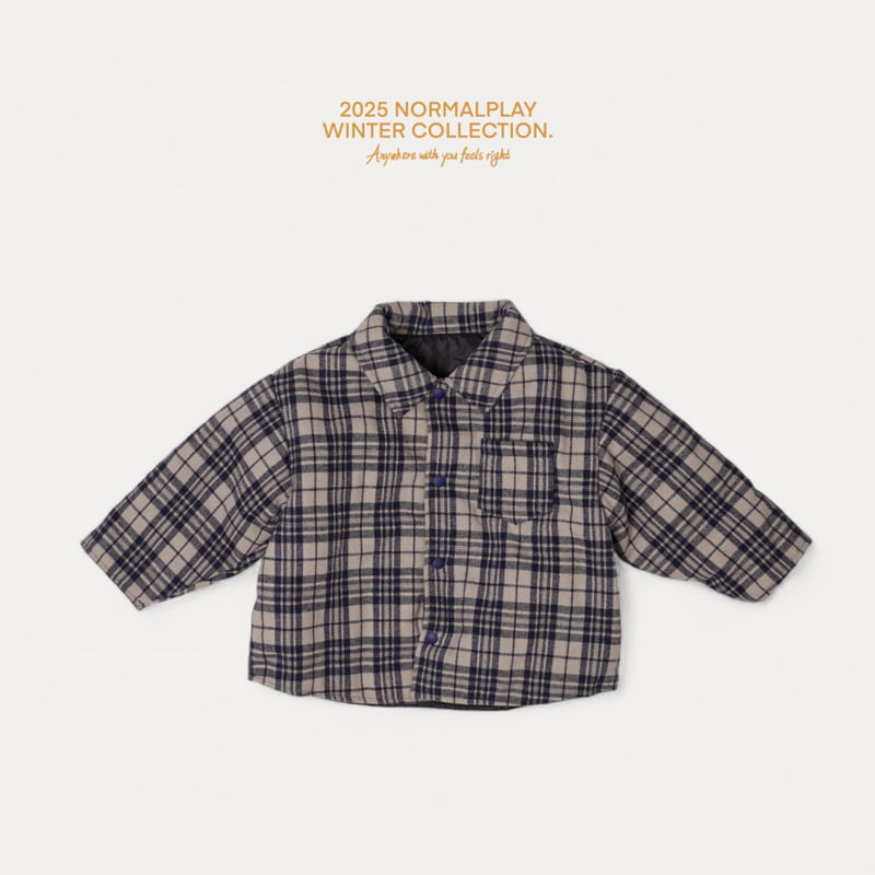 Normalplay - Korean Children Fashion - #minifashionista - Double Face Padded Shirt - 4