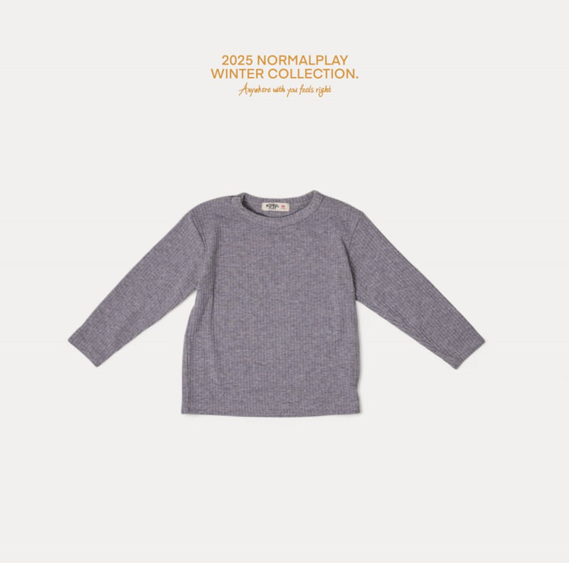 Normalplay - Korean Children Fashion - #prettylittlegirls - Bear Bell Ribbed Tee - 6