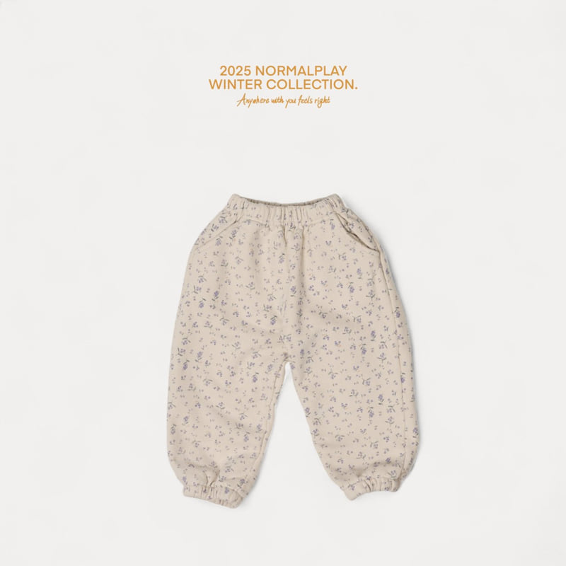 Normalplay - Korean Children Fashion - #prettylittlegirls - Violet Flower Jogger Pants - 8