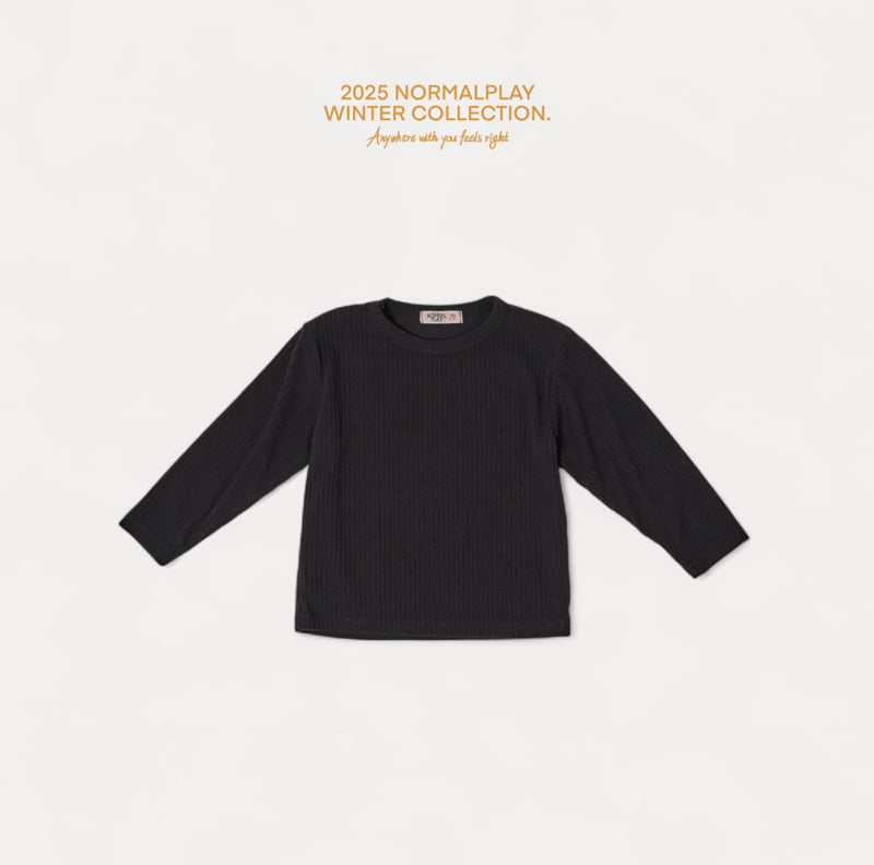 Normalplay - Korean Children Fashion - #todddlerfashion - Bear Bell Ribbed Tee - 7