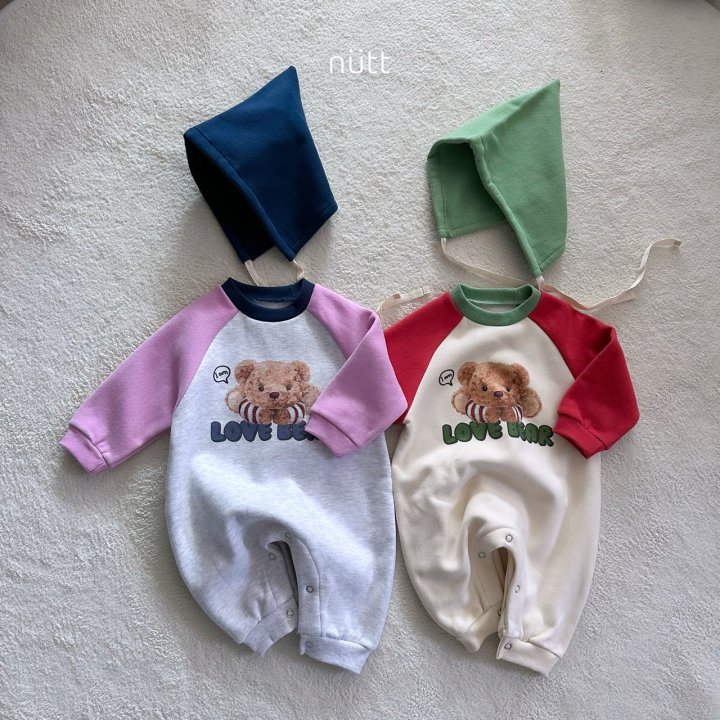 Nutt - Korean Baby Fashion - #babyboutiqueclothing - Popo Bear Suit (Bonnet Set)
