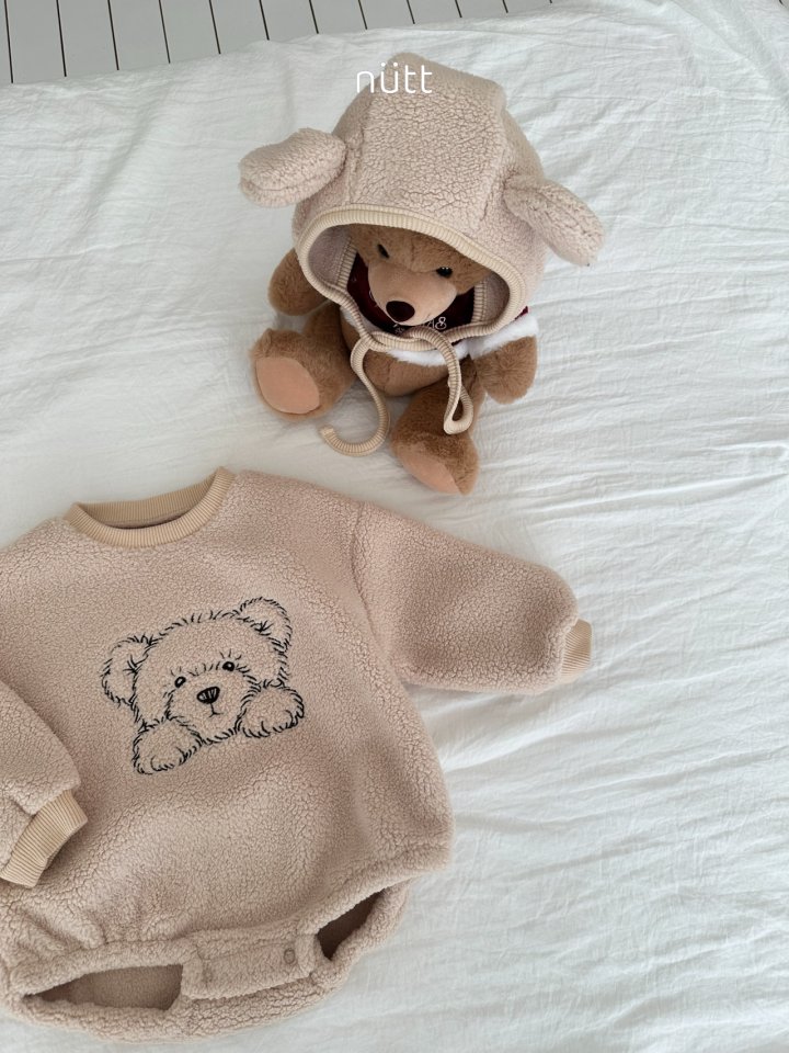 Nutt - Korean Baby Fashion - #babyfashion - Kuma Bonnet Suit (Bonnet Set) - 5