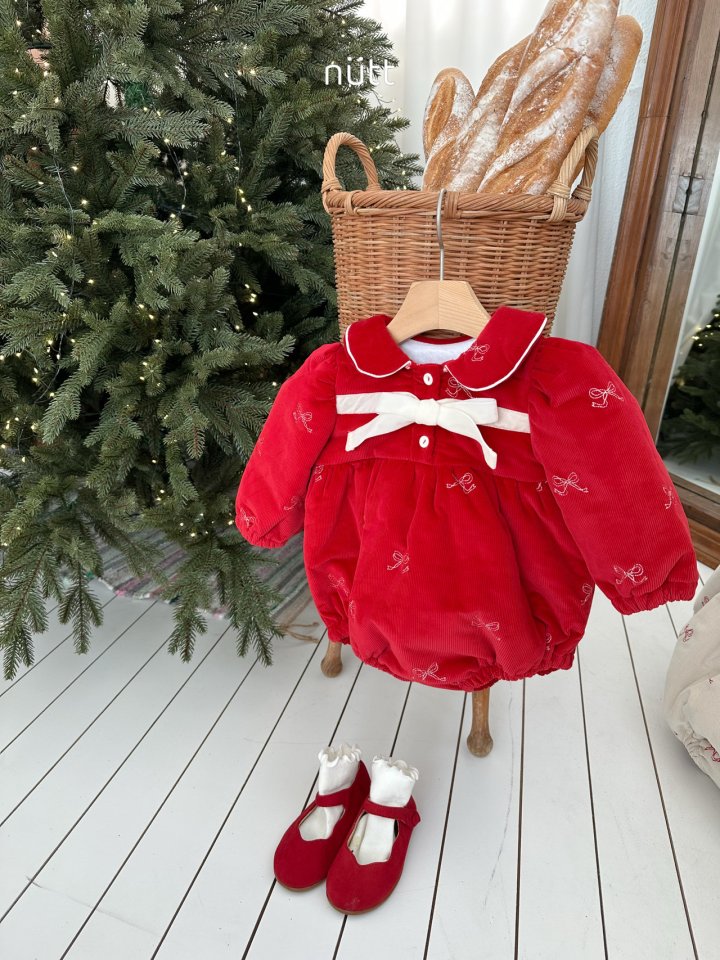 Nutt - Korean Baby Fashion - #onlinebabyshop - Merry Ribbon Suit - 3