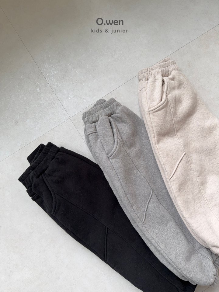 O Wen - Korean Children Fashion - #Kfashion4kids - Fleece Cut Jogger Pants - 9