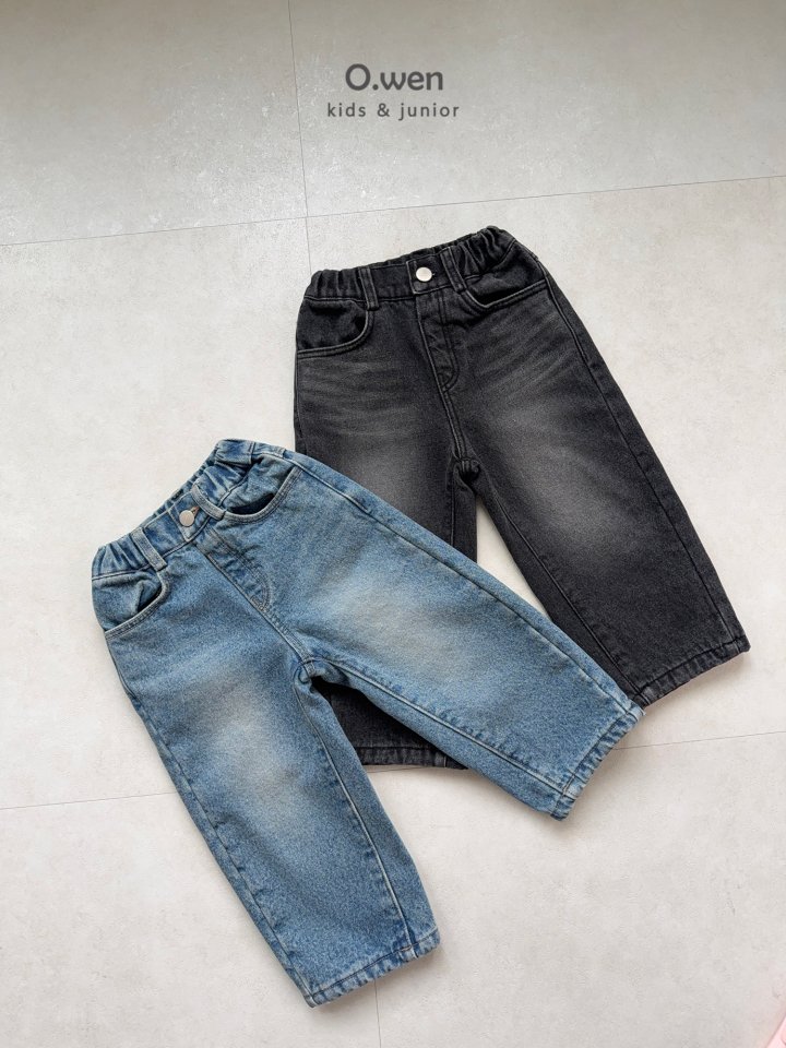 O Wen - Korean Children Fashion - #childofig - Winter Cut Fleece Denim Pants - 10