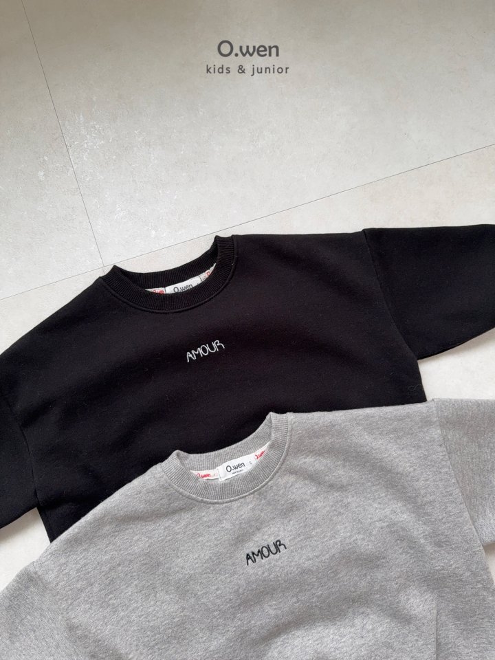 O Wen - Korean Children Fashion - #childofig - Amour Embroidery Fleece Sweatshirt - 9