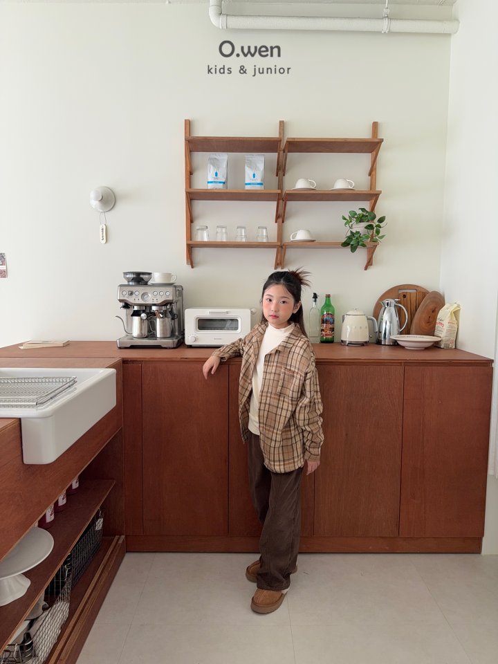O Wen - Korean Children Fashion - #childofig - Rib Check Fleece Shirt - 6