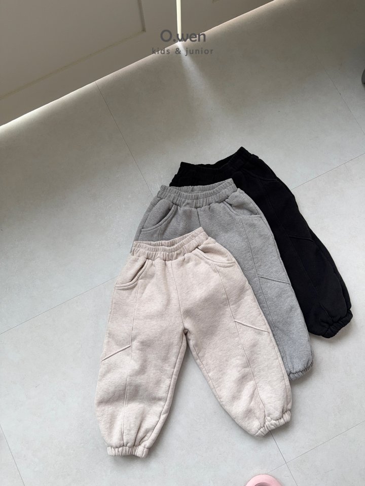 O Wen - Korean Children Fashion - #childofig - Fleece Cut Jogger Pants