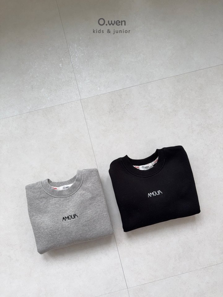O Wen - Korean Children Fashion - #childrensboutique - Amour Embroidery Fleece Sweatshirt - 10