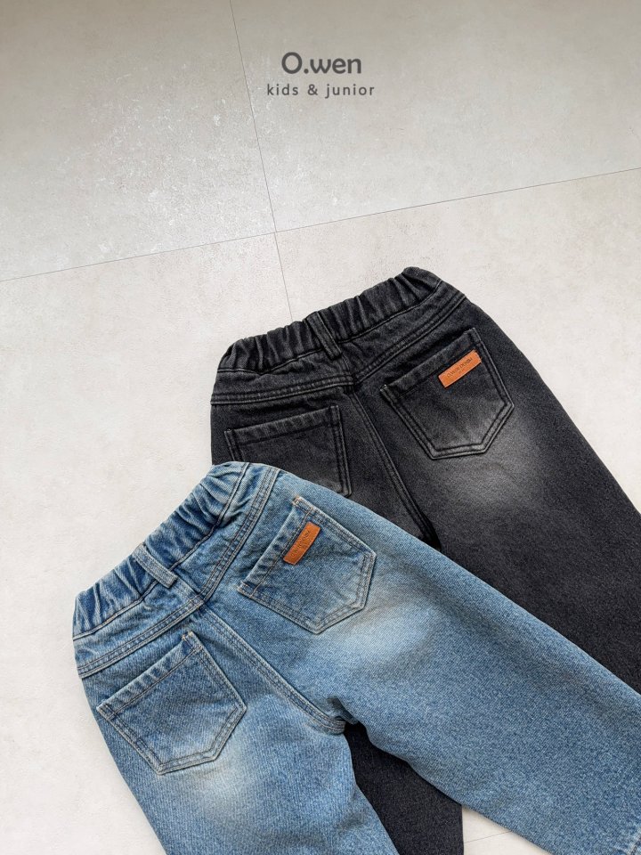 O Wen - Korean Children Fashion - #designkidswear - Winter Cut Fleece Denim Pants - 12