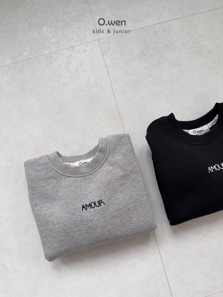 O Wen - Korean Children Fashion - #designkidswear - Amour Embroidery Fleece Sweatshirt - 11