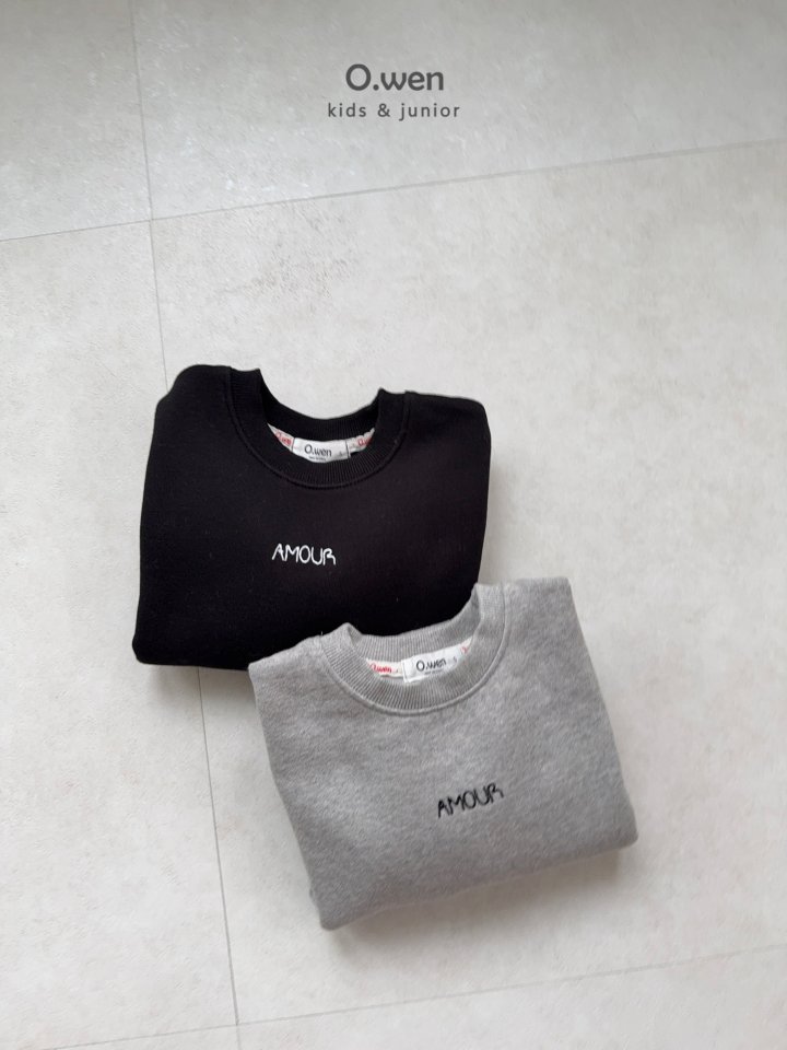 O Wen - Korean Children Fashion - #discoveringself - Amour Embroidery Fleece Sweatshirt - 12
