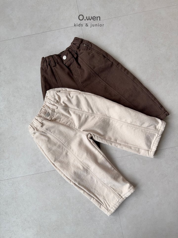O Wen - Korean Children Fashion - #discoveringself - Peach Fleece Cotton Pants