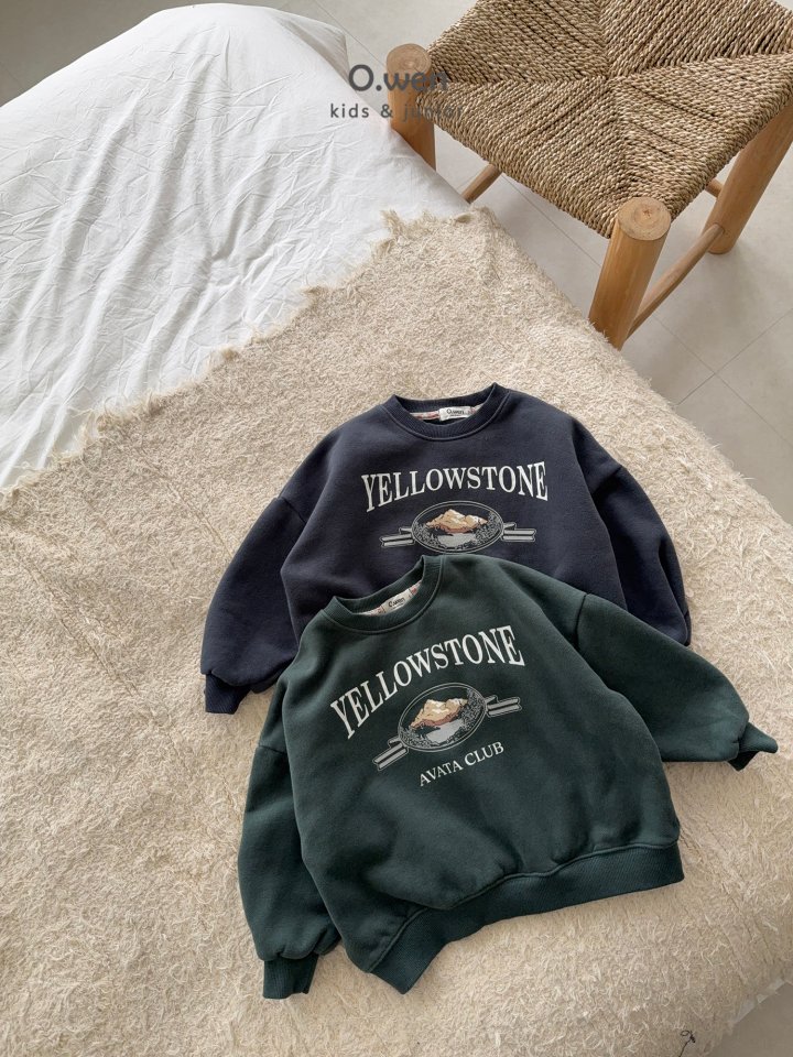 O Wen - Korean Children Fashion - #fashionkids - Yellow Stone Fleece Sweatshirt
