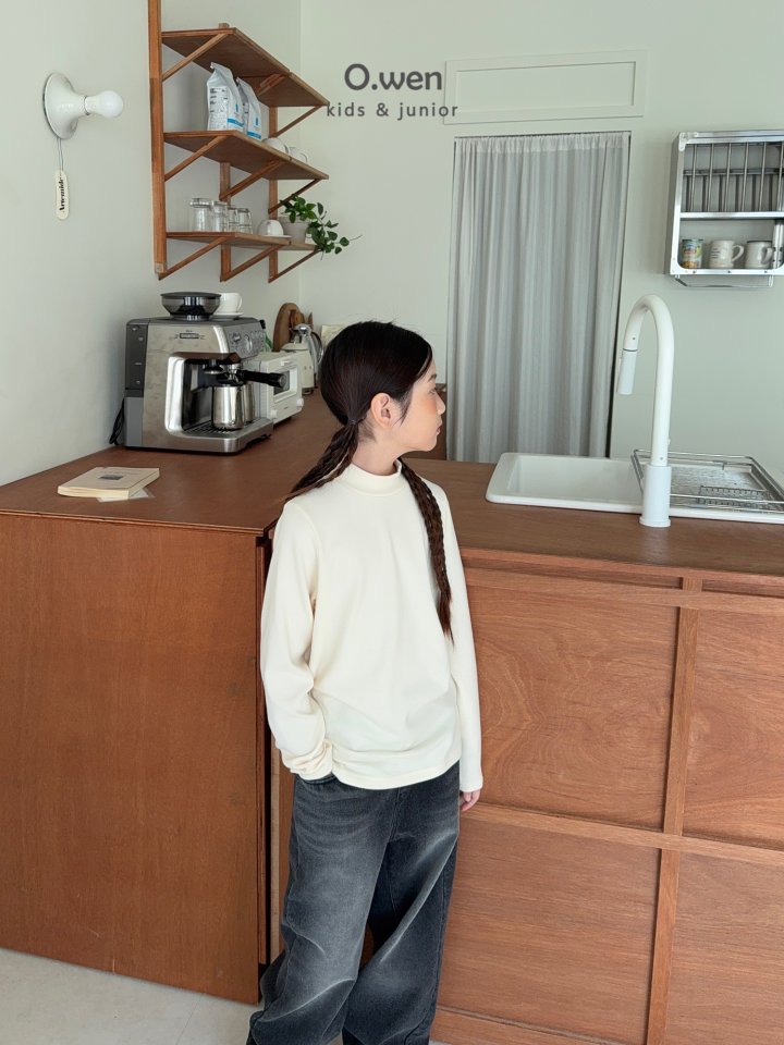 O Wen - Korean Children Fashion - #fashionkids - Pudding Brush Half Turtleneck Tee