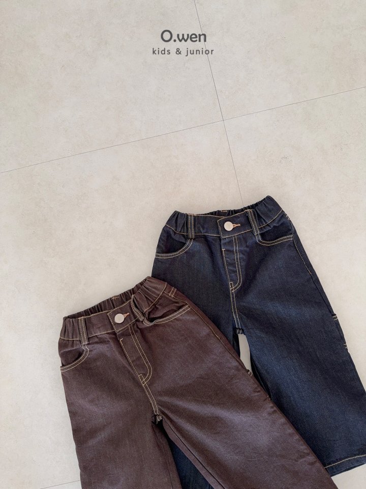 O Wen - Korean Children Fashion - #kidsshorts - Non-fade Fleece Denim Pants - 9