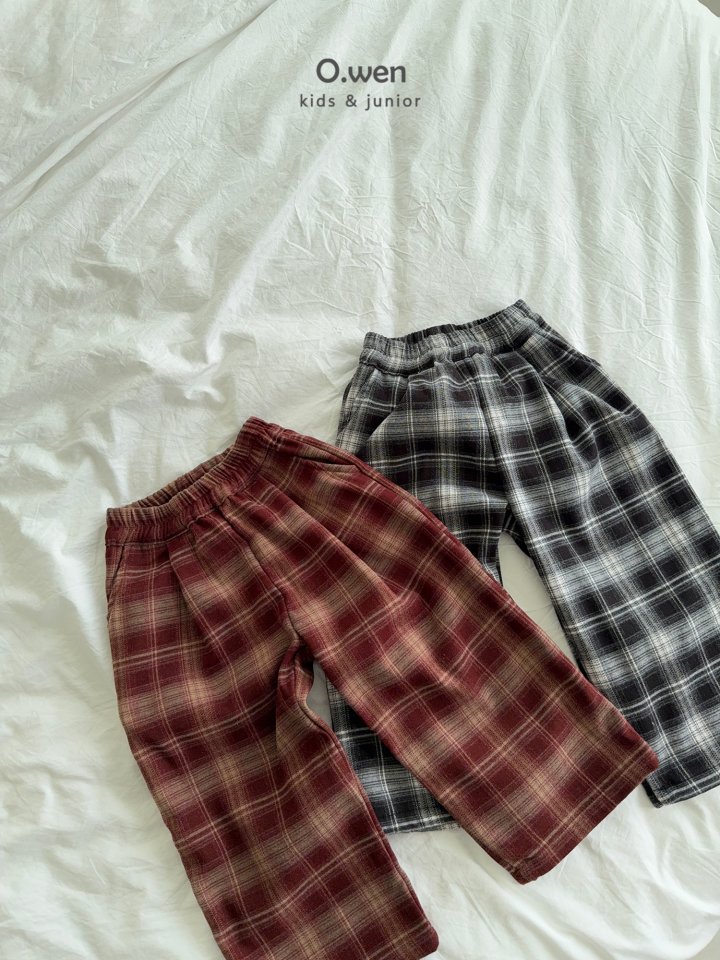 O Wen - Korean Children Fashion - #kidsstore - Lonlon Check Fleece Pants