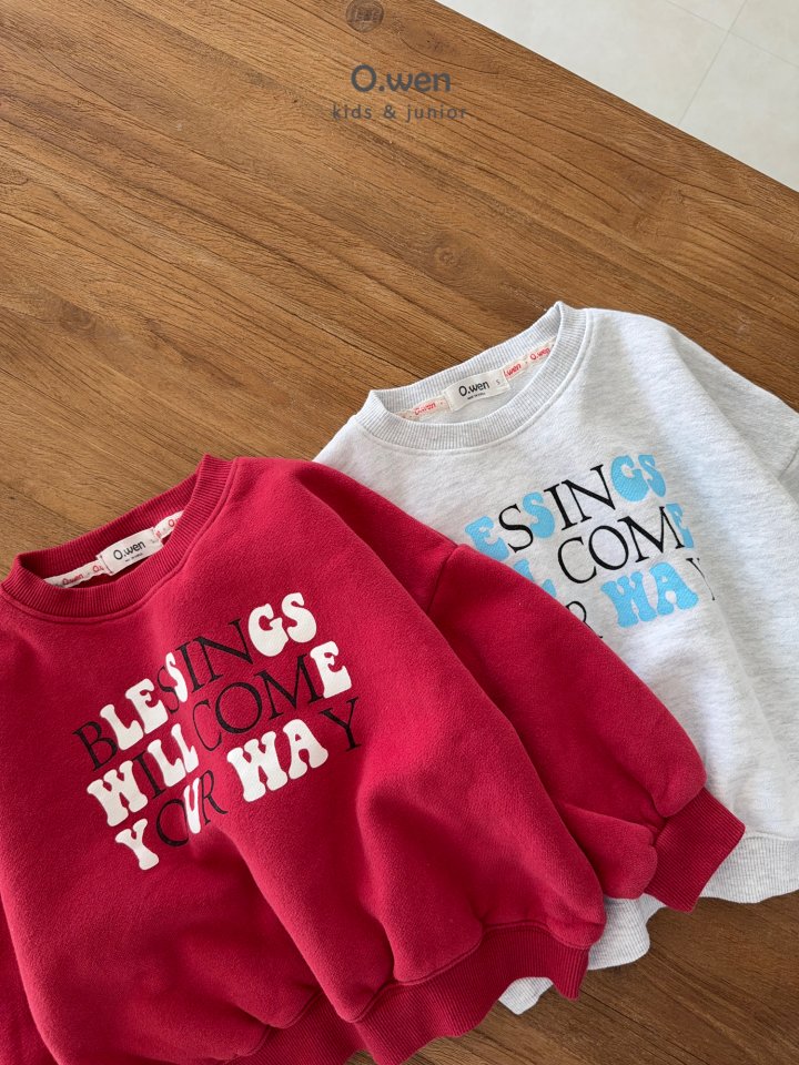 O Wen - Korean Children Fashion - #kidsstore - Blessing Fleece Sweatshirt