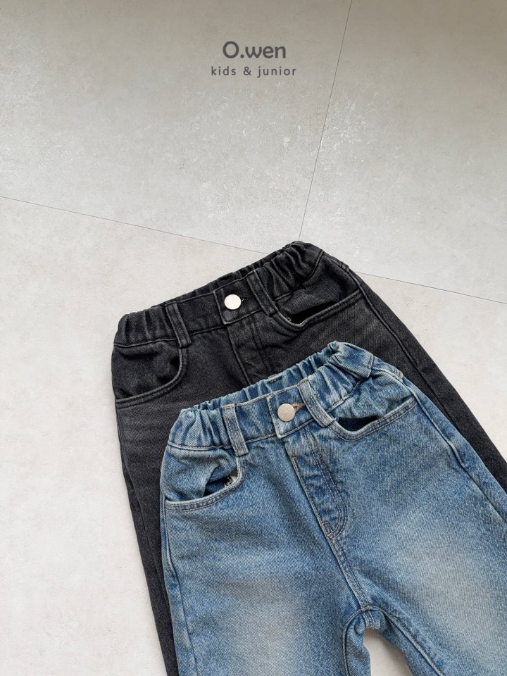 O Wen - Korean Children Fashion - #kidzfashiontrend - Winter Cut Fleece Denim Pants