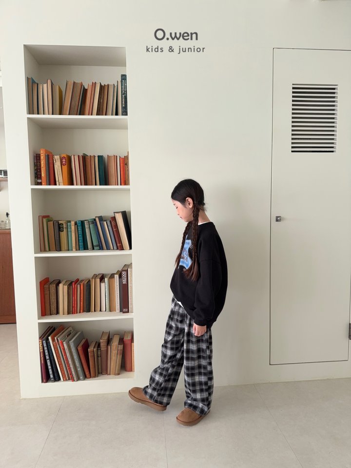 O Wen - Korean Children Fashion - #Kfashion4kids - Lonlon Check Fleece Pants - 4