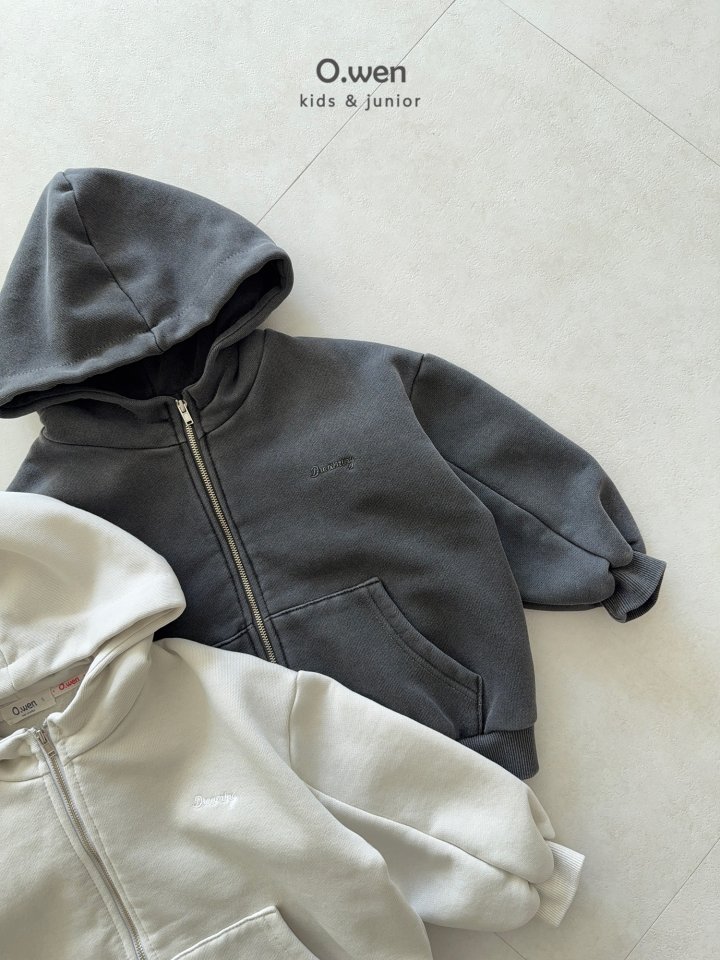 O Wen - Korean Children Fashion - #littlefashionista - Pigment Boxy Hooded Zip-up - 10