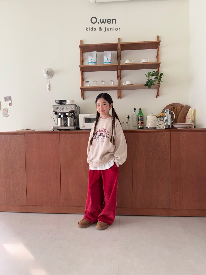 O Wen - Korean Children Fashion - #littlefashionista - Velour Tape Pants - 9