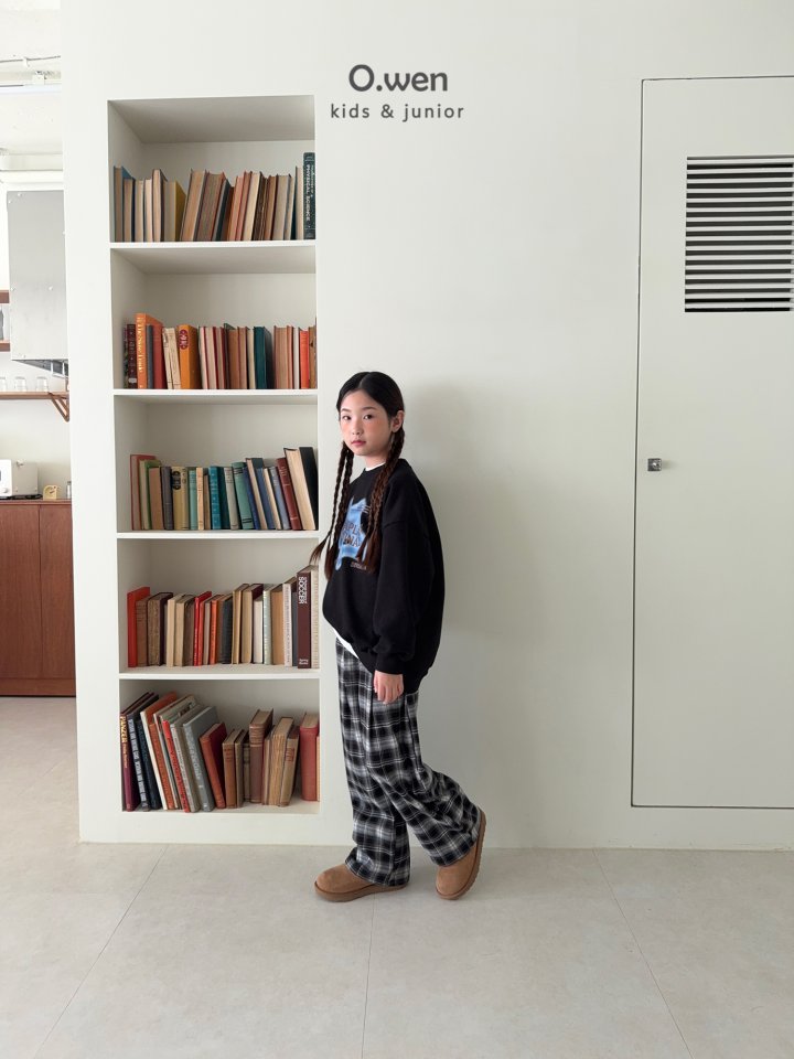 O Wen - Korean Children Fashion - #minifashionista - Lonlon Check Fleece Pants - 6
