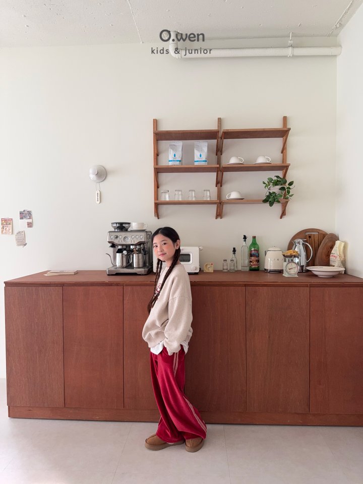 O Wen - Korean Children Fashion - #prettylittlegirls - Velour Tape Pants - 12