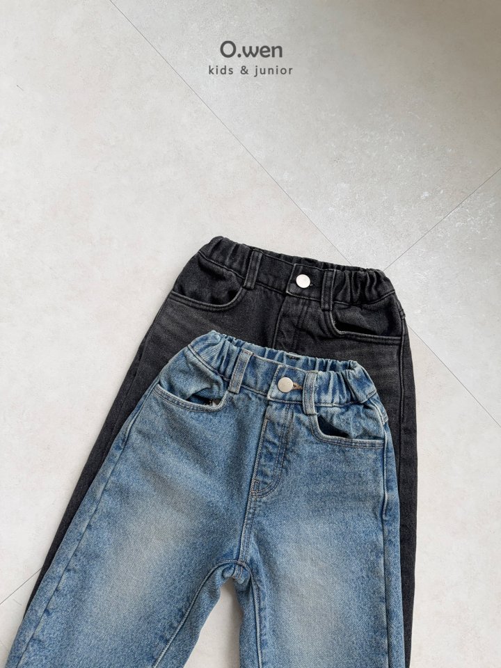 O Wen - Korean Children Fashion - #stylishchildhood - Winter Cut Fleece Denim Pants - 9