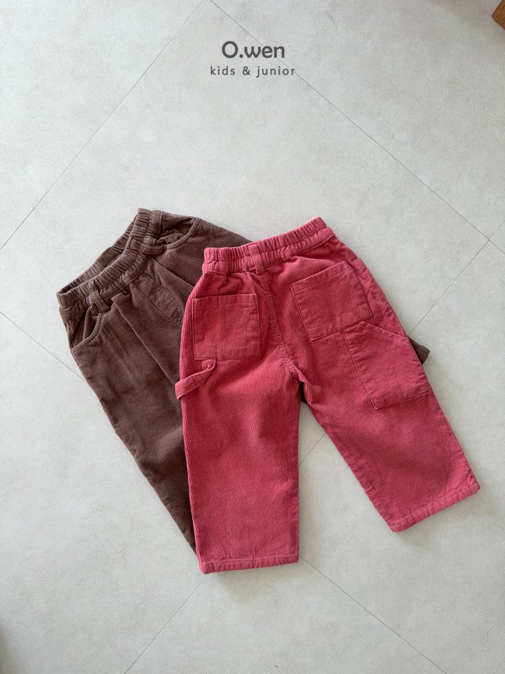 O Wen - Korean Children Fashion - #todddlerfashion - Carpenter Corduroy Pants