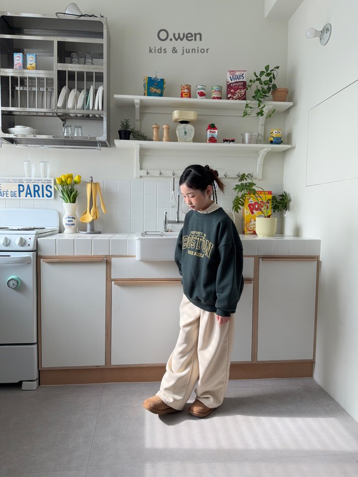 O Wen - Korean Children Fashion - #todddlerfashion - Boston Embroidery Fleece Sweatshirt - 5