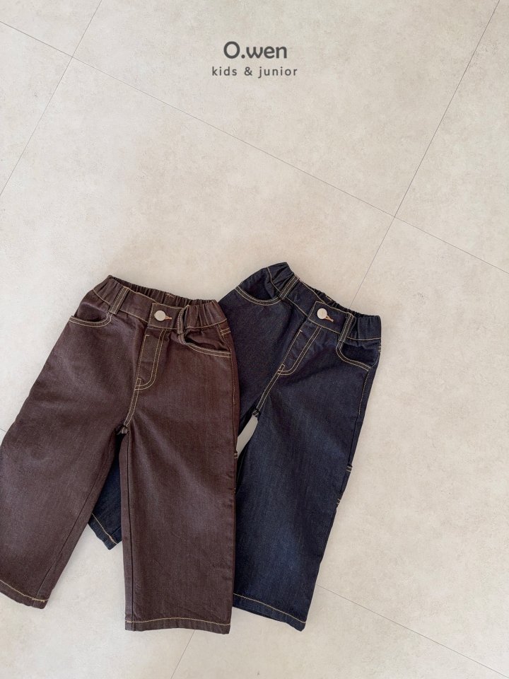 O Wen - Korean Children Fashion - #todddlerfashion - Non-fade Fleece Denim Pants