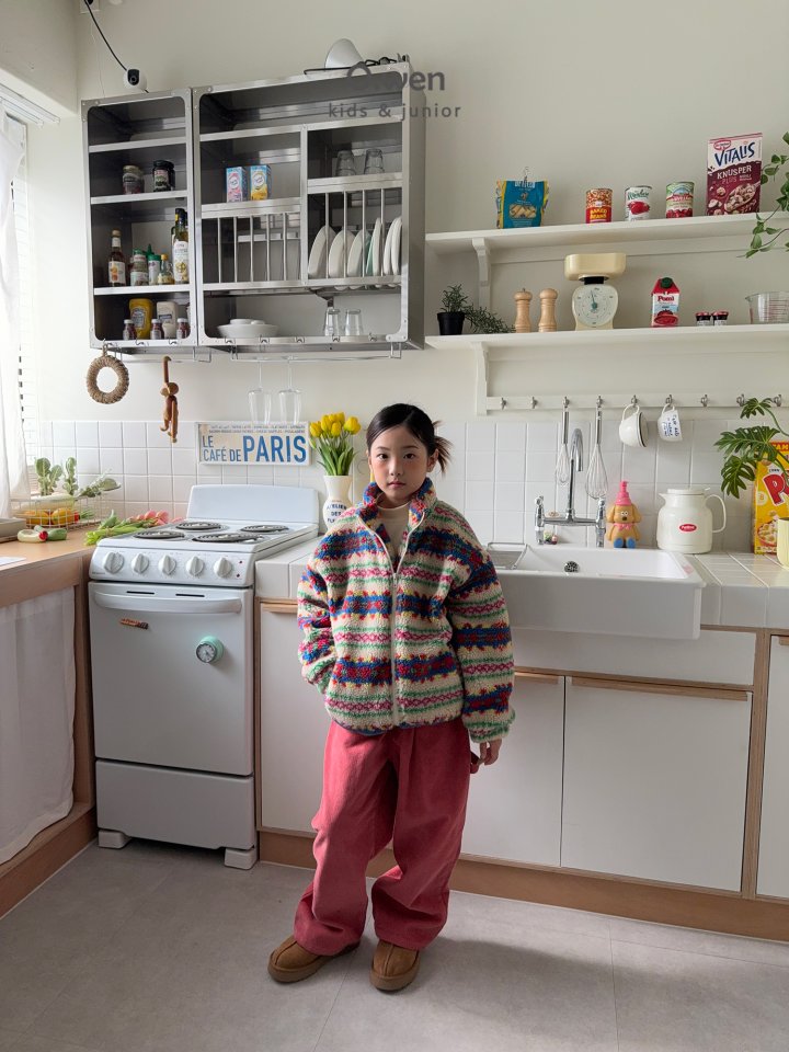 O Wen - Korean Children Fashion - #toddlerclothing - Sherpa Multi Jacket - 5