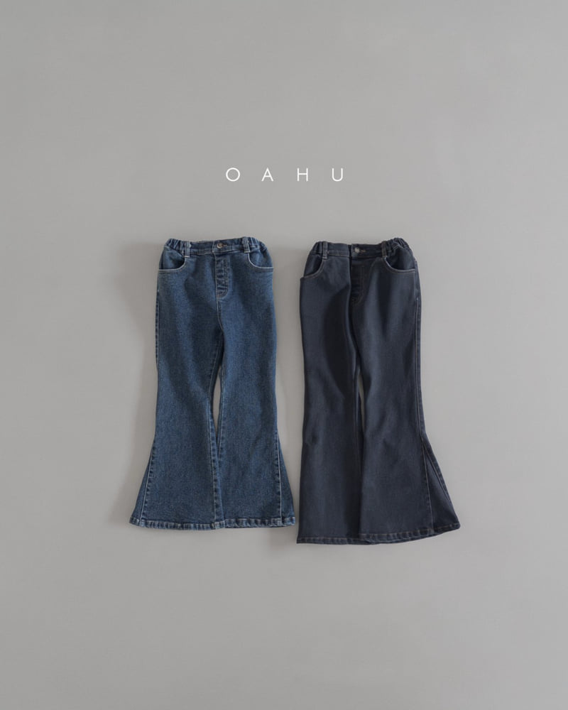 O'Ahu - Korean Children Fashion - #childofig - Triangle Bootcut Denim Pants