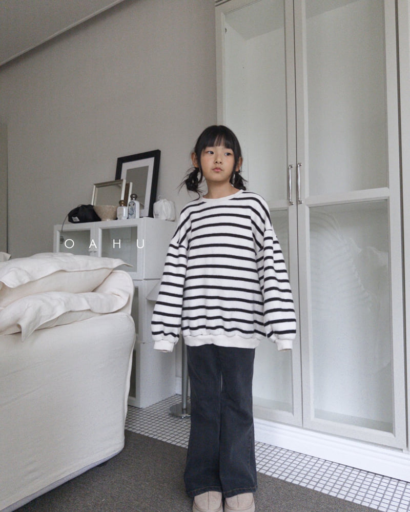 O'Ahu - Korean Children Fashion - #designkidswear - Milk Stripe Sweatshirt - 8