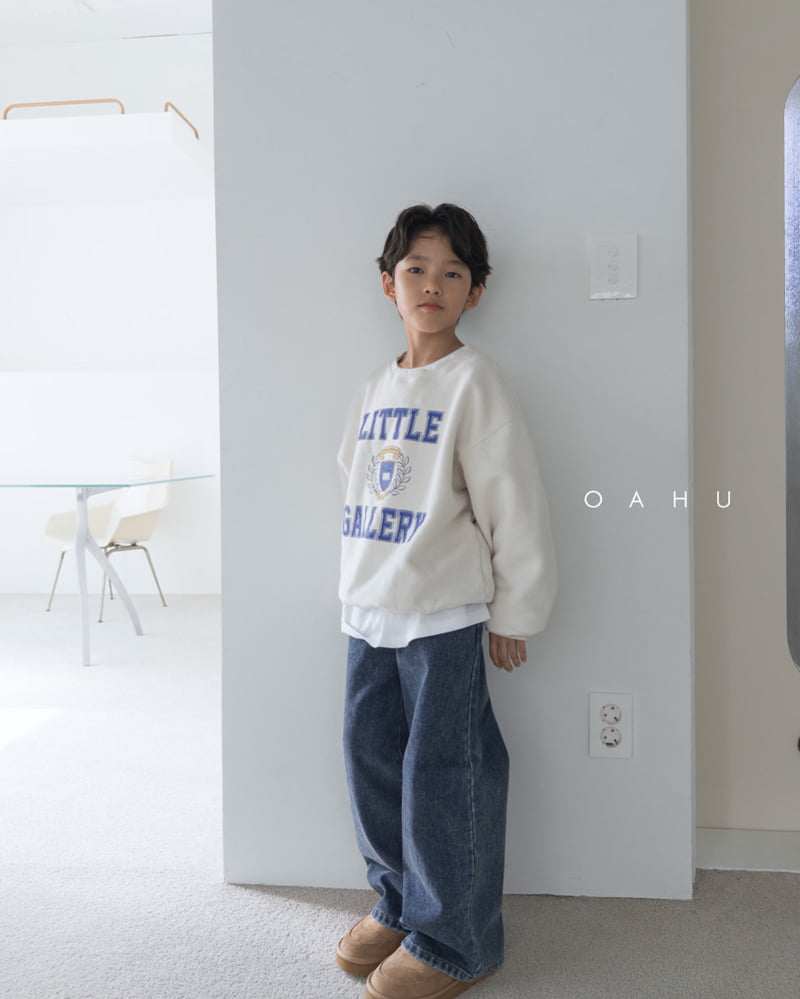 O'Ahu - Korean Children Fashion - #discoveringself - Earth Wide Denim Pants - 4