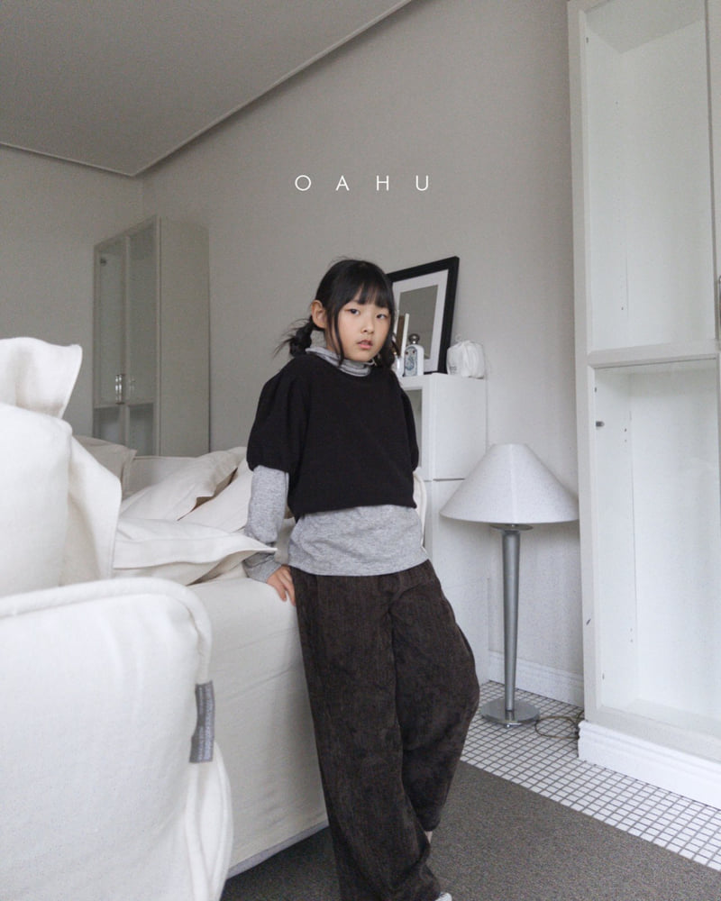O'Ahu - Korean Children Fashion - #kidsshorts - Curve Velvet Pants - 9
