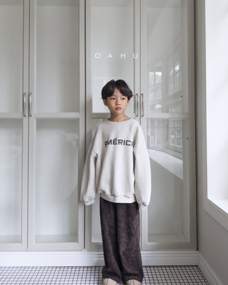 O'Ahu - Korean Children Fashion - #kidsshorts - America Sweatshirt - 7