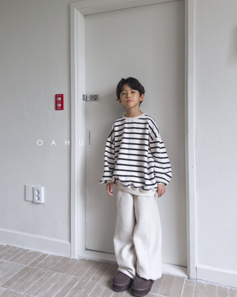 O'Ahu - Korean Children Fashion - #kidsstore - Milk Stripe Sweatshirt - 12