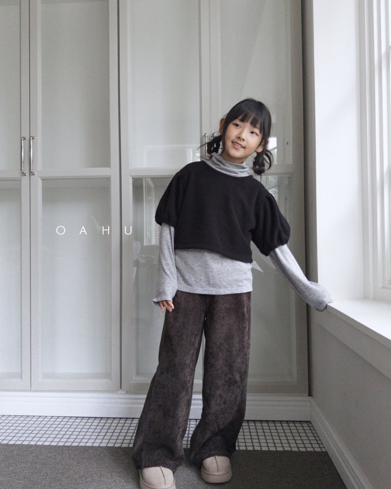 O'Ahu - Korean Children Fashion - #kidsstore - Curve Velvet Pants - 10