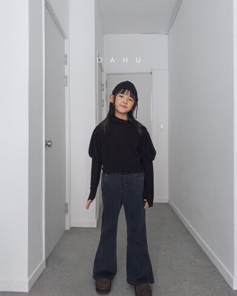 O'Ahu - Korean Children Fashion - #kidsstore - Triangle Bootcut Denim Pants - 7