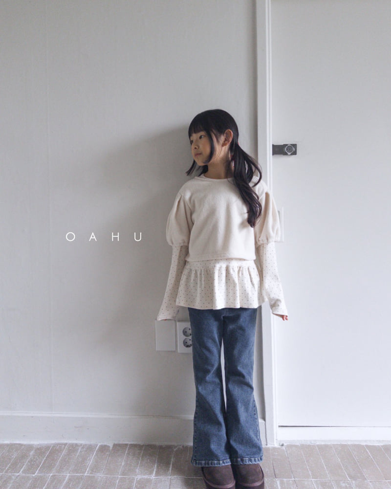 O'Ahu - Korean Children Fashion - #kidzfashiontrend - Triangle Bootcut Denim Pants - 8