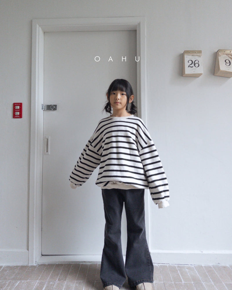 O'Ahu - Korean Children Fashion - #magicofchildhood - Triangle Bootcut Denim Pants - 11