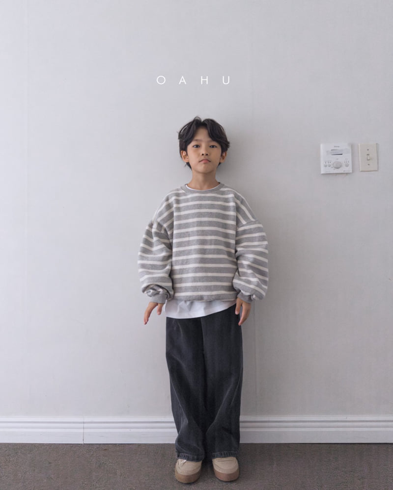 O'Ahu - Korean Children Fashion - #prettylittlegirls - Milk Stripe Sweatshirt - 2