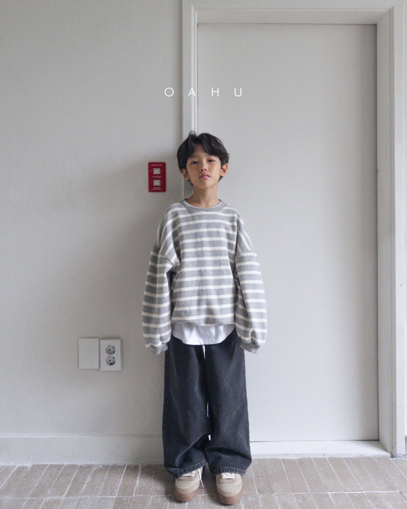 O'Ahu - Korean Children Fashion - #todddlerfashion - Milk Stripe Sweatshirt - 3