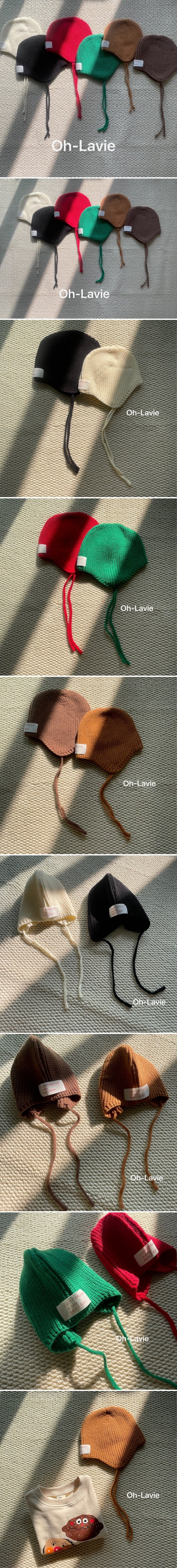 Oh lavie - Korean Children Fashion - #designkidswear - Knit Strap Beanie