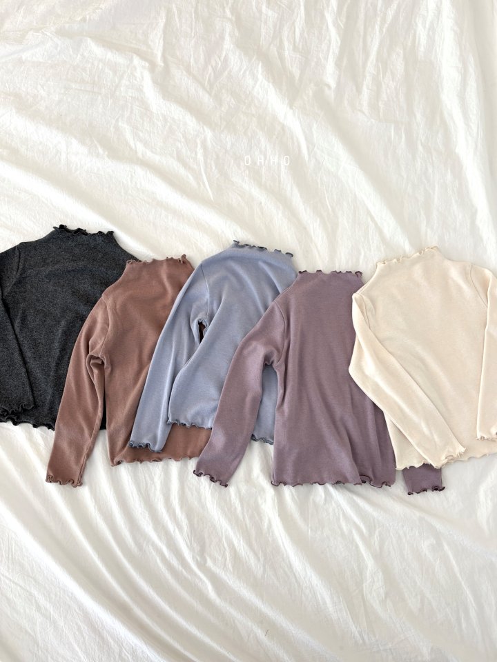 Ohho - Korean Children Fashion - #Kfashion4kids - Dove Warm Mock Neck Tee - 3