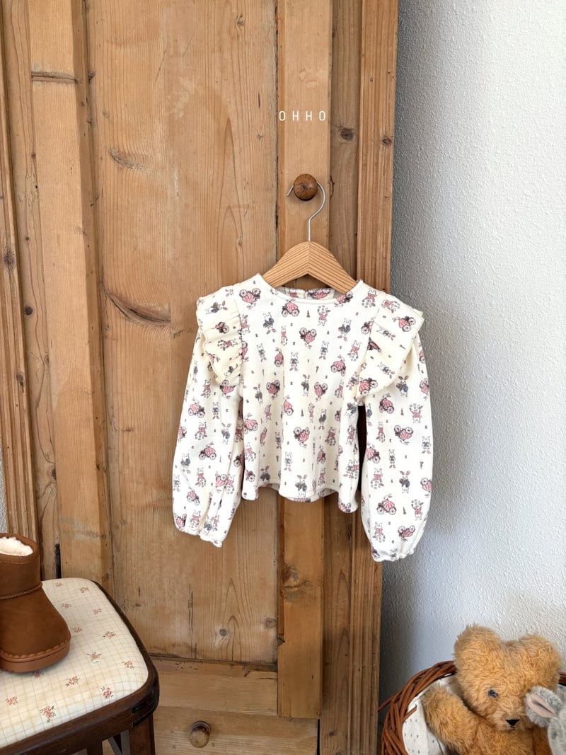 Ohho - Korean Children Fashion - #Kfashion4kids - Petit Velour Blouse